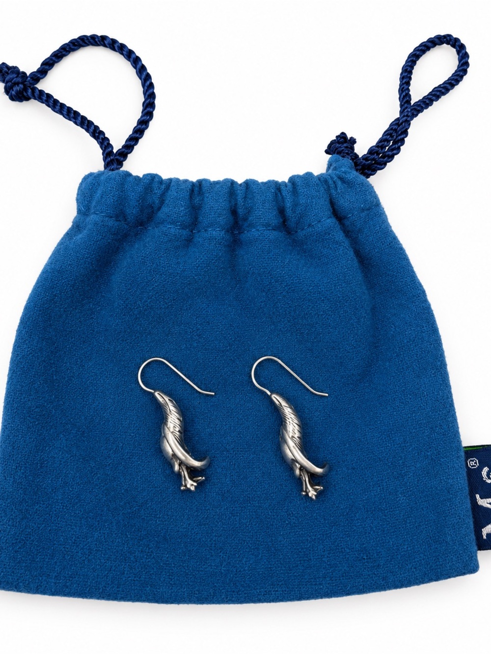 Mignon Faget - Banana Flower Silver Parrot Hook Earrings